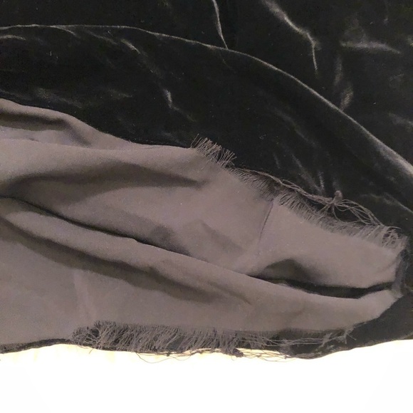 Theory Hailey W Skirt Black Velvet Asymmetrical Hem - Picture 6 of 11